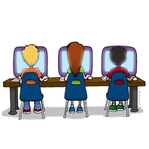 children testing clipart