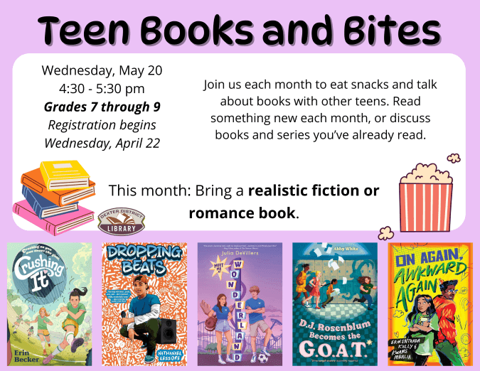 teen books and bites may26