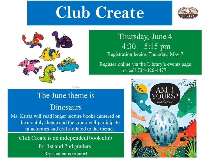 Dinosaur Club Create June 2026