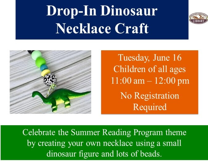 Dinosaur Necklace Craft June 2026