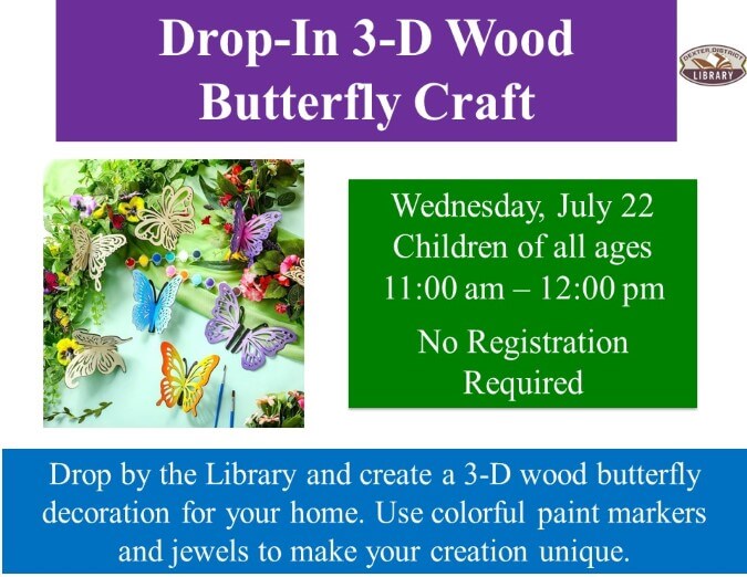 3 D Wood Butterfly Craft July 2026